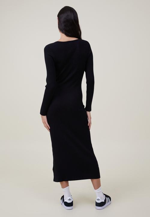 Cotton On - Knit maxi dress - Black 