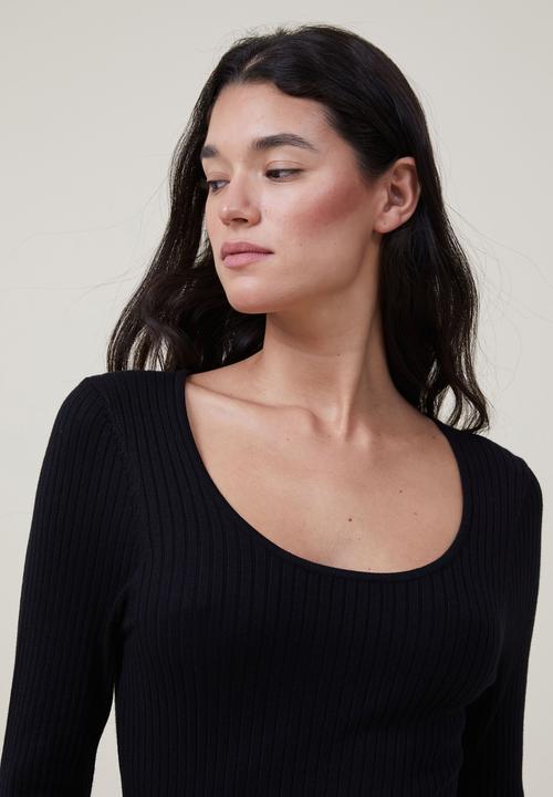 Cotton On - Knit maxi dress - Black 