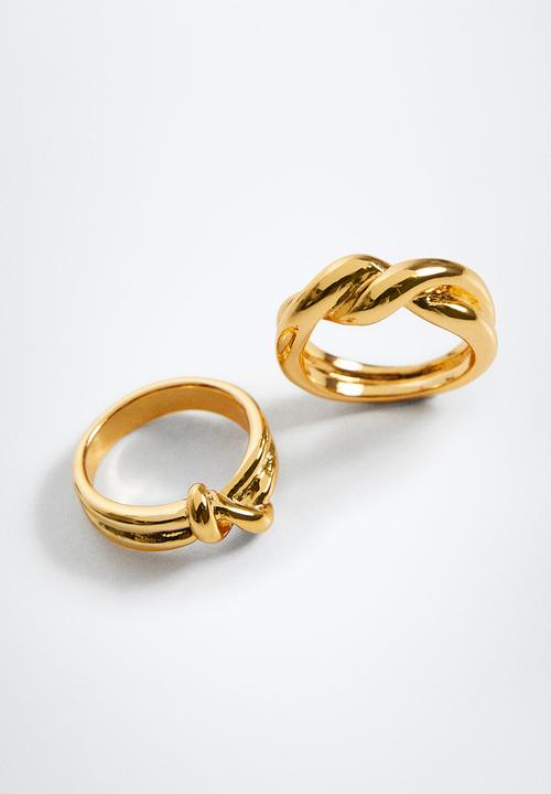 MANGO - Crossover ring - gold