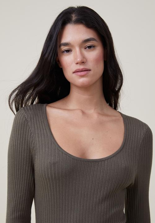 Cotton On - Knit maxi dress - dusty olive