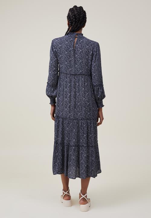 Cotton On - Tiered maxi dress - anika ditsy black