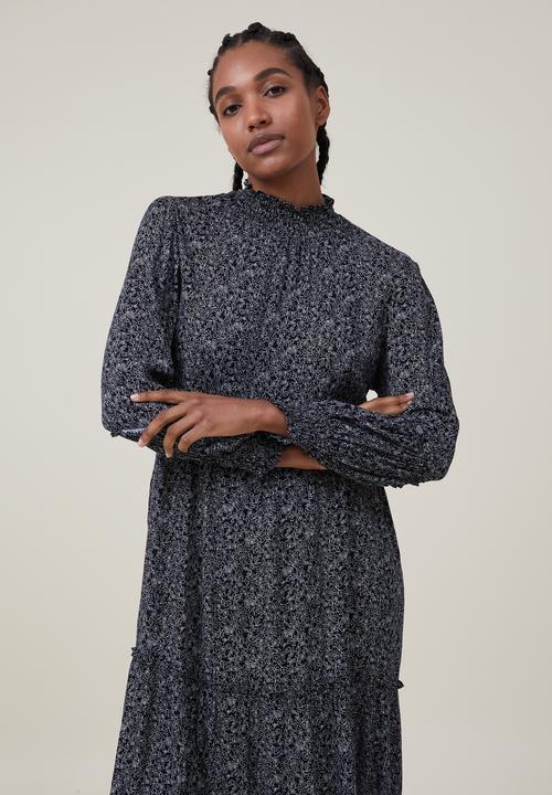 Cotton On - Tiered maxi dress - anika ditsy black