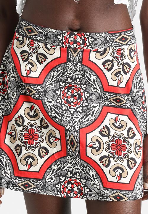 Motel - Anika A-Line Tile Print Skirt