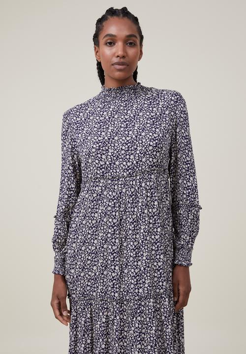 Cotton On - Tiered maxi dress - anika ditsy midnight navy