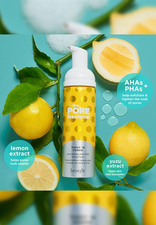 Benefit Cosmetics - The POREfessional Tight 'N Toned Pore-Refining AHA + PHA Toning foam