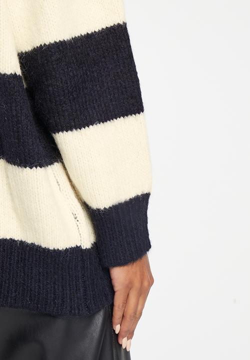 MANGO - Sweater carioque - navy & stone