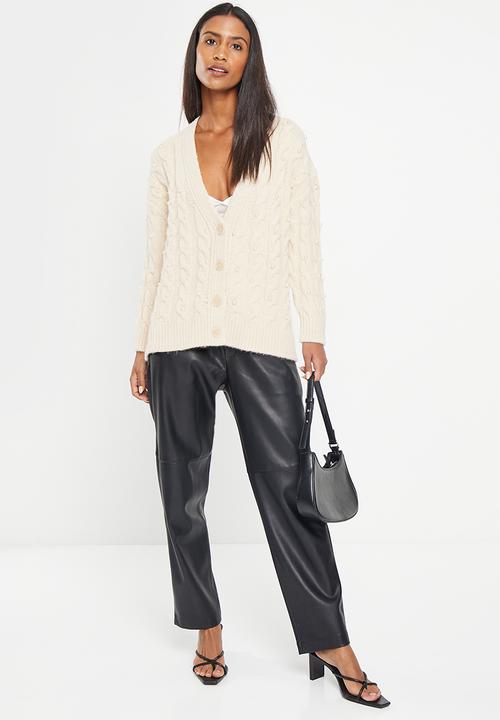 MANGO - Cardigan flix - stone