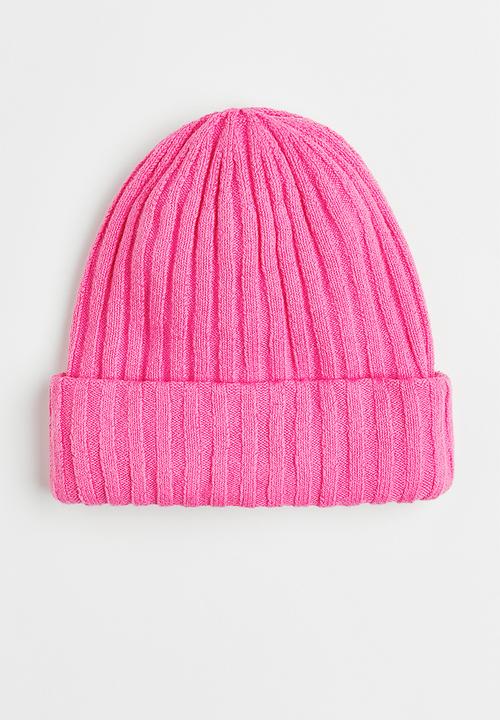 H&M - Rib-knit hat - pink