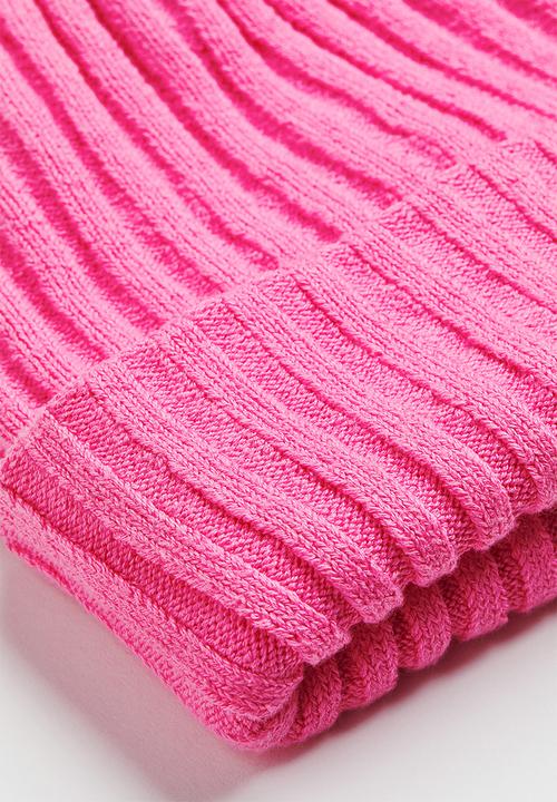 H&M - Rib-knit hat - pink