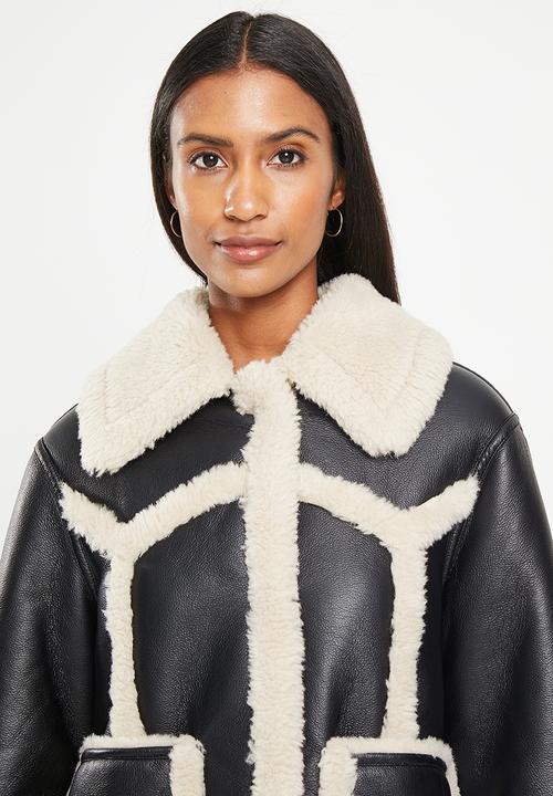MANGO - Coat jinete - black