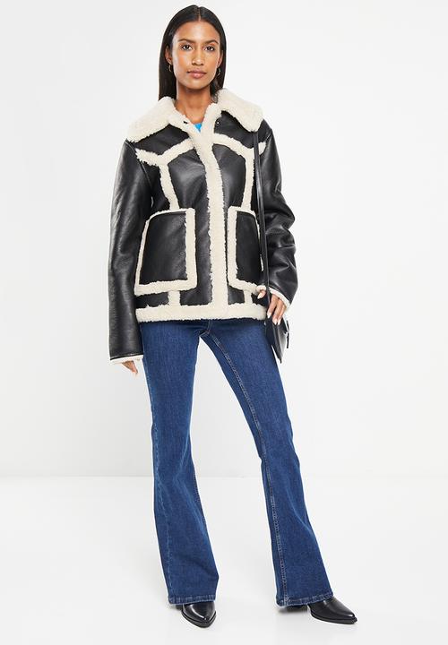 MANGO - Coat jinete - black