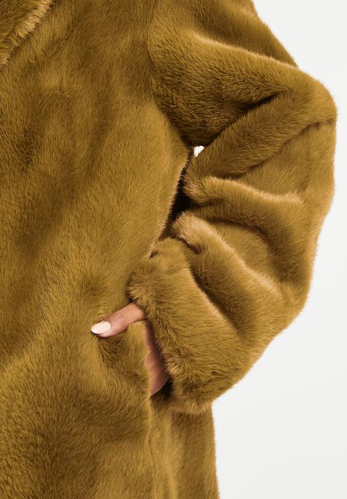 MANGO - Coat chilly - medium yellow