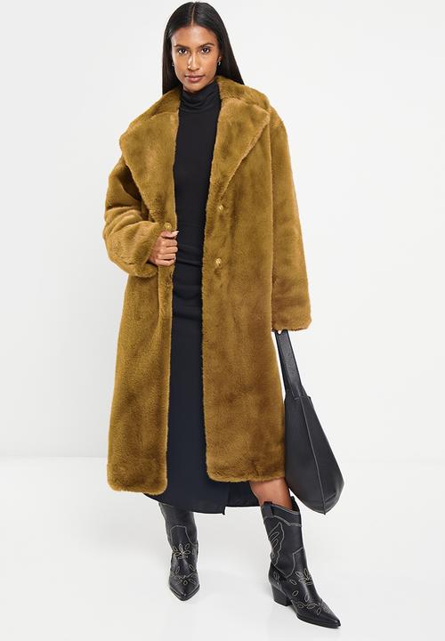 MANGO - Coat chilly - medium yellow