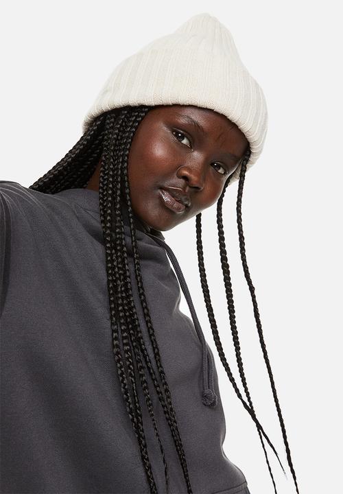 H&M - Rib-knit hat - light beige