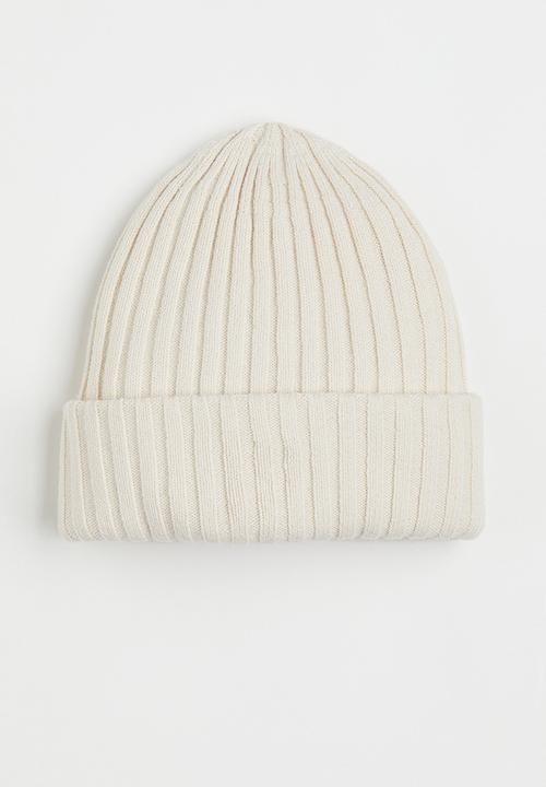 H&M - Rib-knit hat - light beige