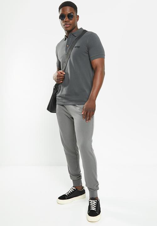 Vertigo - Mens vertigo flock golfer - dark shadow
