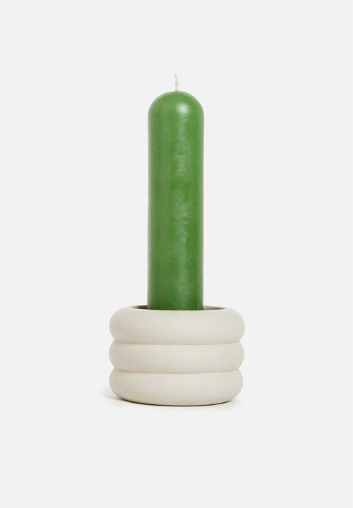 Okra Candle - Stand alone dinner candle - green