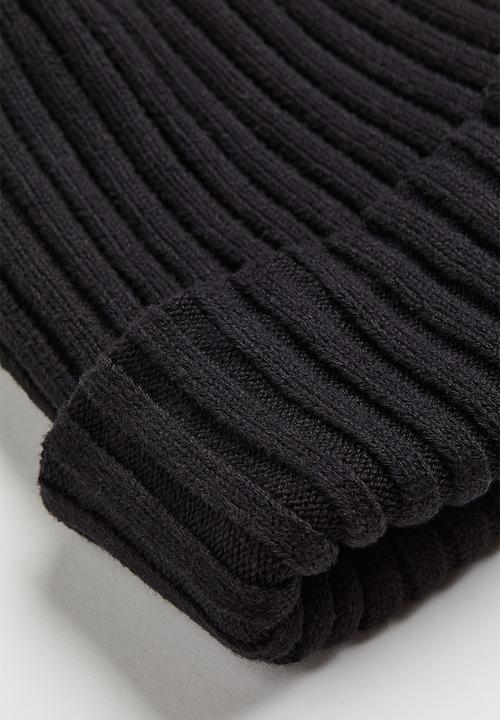 H&M - Rib-knit hat - black