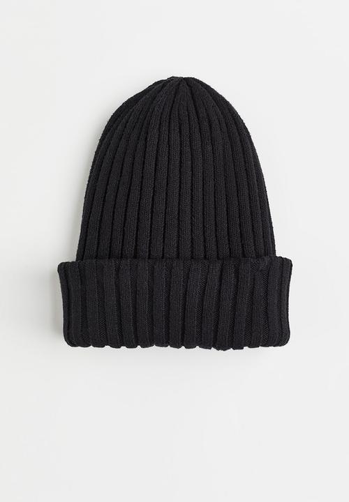 H&M - Rib-knit hat - black