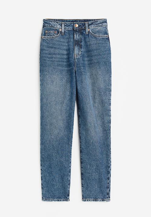 H&M - Curvy fit mom ultra high ankle jeans - denim blue