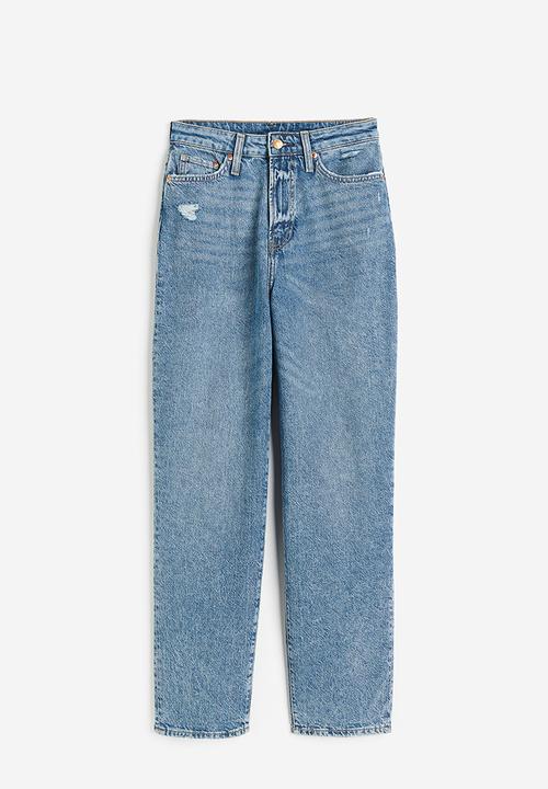 H&M - Curvy fit mom ultra high ankle jeans - denim blue 
