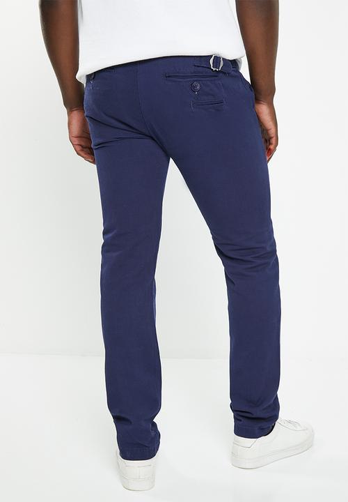 urban° - Mens urban cotton twill chino pants - navy