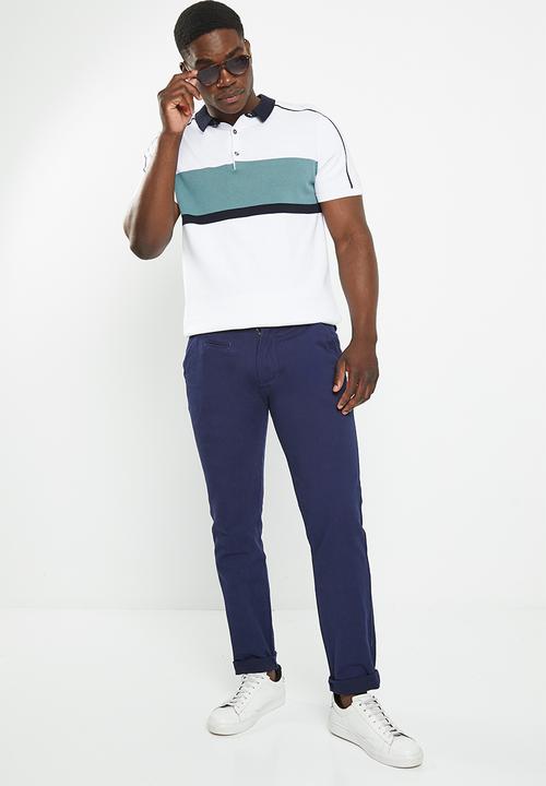 urban° - Mens urban cotton twill chino pants - navy