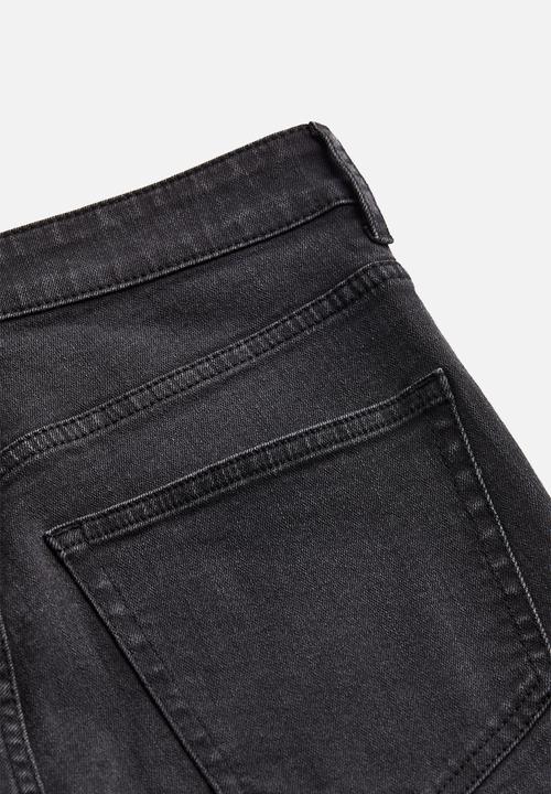 H&M - Ultra high ankle jeggings - black/washed out