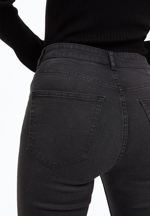 H&M - Ultra high ankle jeggings - black/washed out