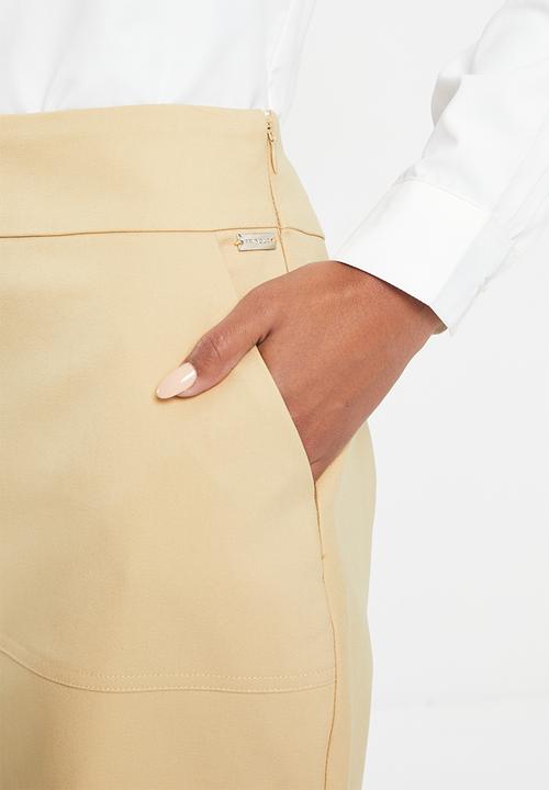 Pringle of Scotland - Pencil skirt - stone
