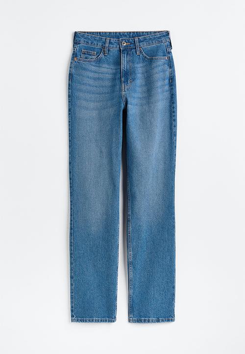 H&M - Curvy fit straight high jeans - denim blue