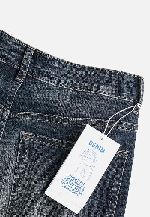 H&M - Curvy ultra high jeggings - dark denim blue
