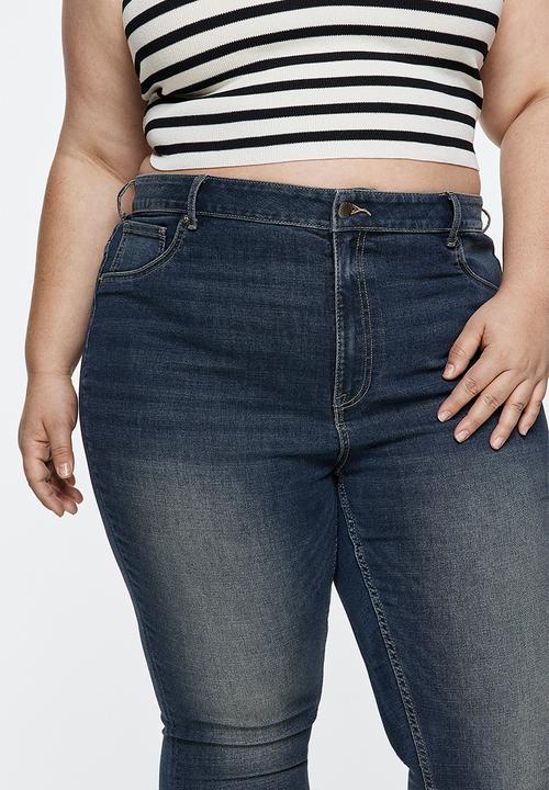 H&M - Curvy ultra high jeggings - dark denim blue