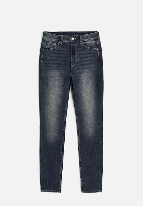 H&M - Curvy ultra high jeggings - dark denim blue