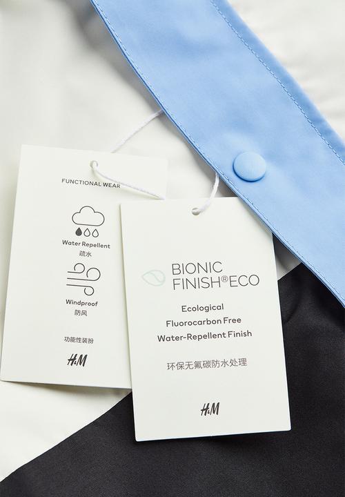 H&M - Water-repellent 3-in-1-jacket - light blue/block-coloured