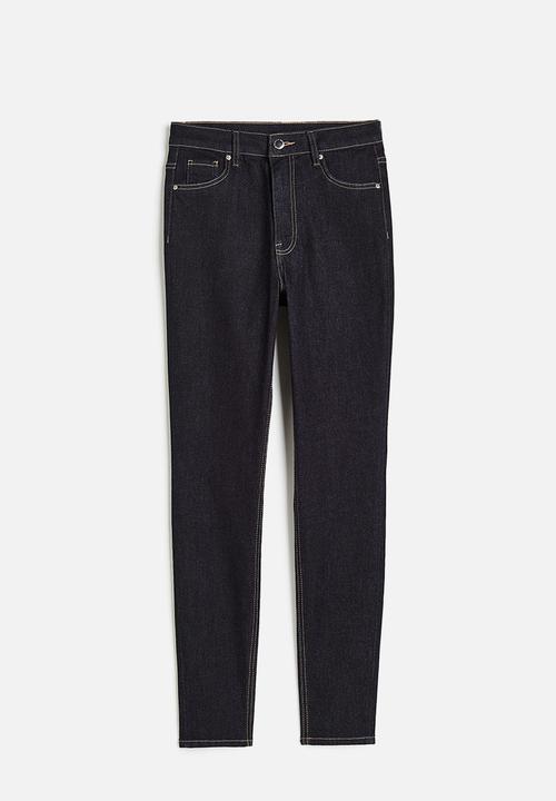 H&M - Curvy ultra high jeggings - dark denim blue