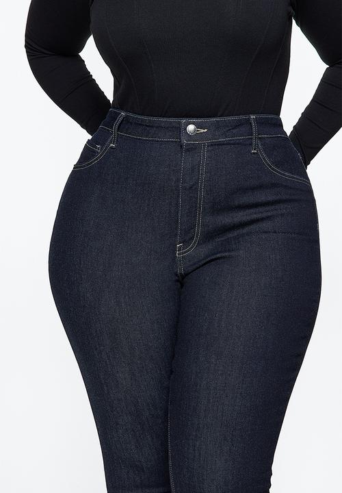 H&M - Curvy ultra high jeggings - dark denim blue