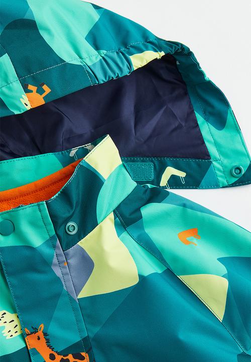 H&M - Water-repellent 3-in-1-jacket - green/animals