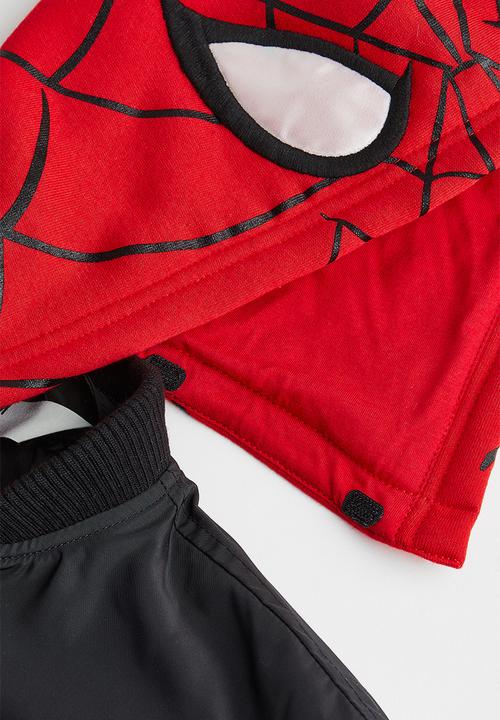 H&M - Hooded bomber jacket - black/spider-man