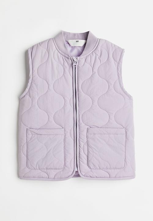 H&M - Oversized quilted gilet - light purple
