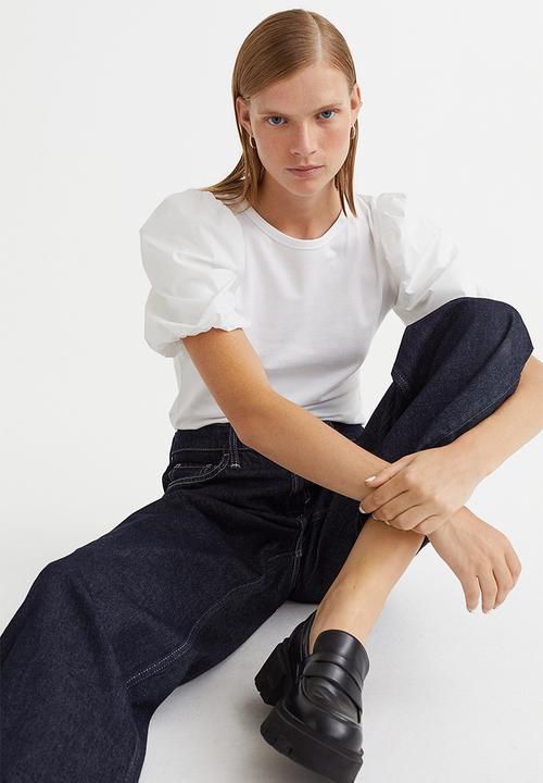 H&M - Wide low jeans - dark denim blue