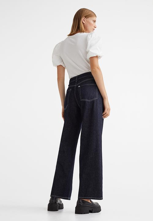 H&M - Wide low jeans - dark denim blue