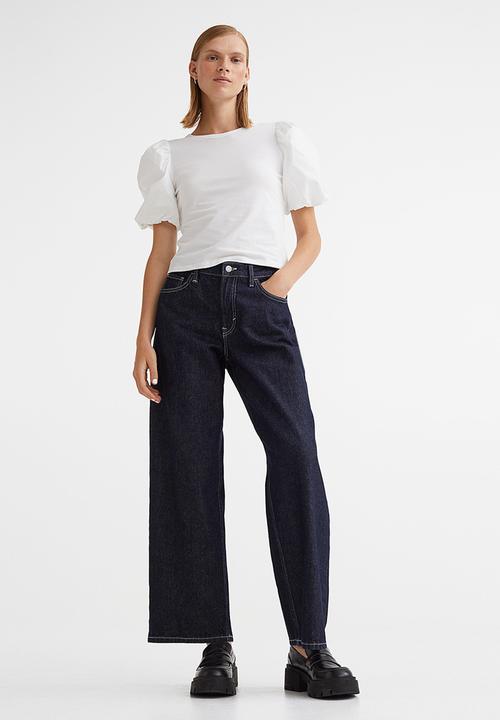 H&M - Wide low jeans - dark denim blue