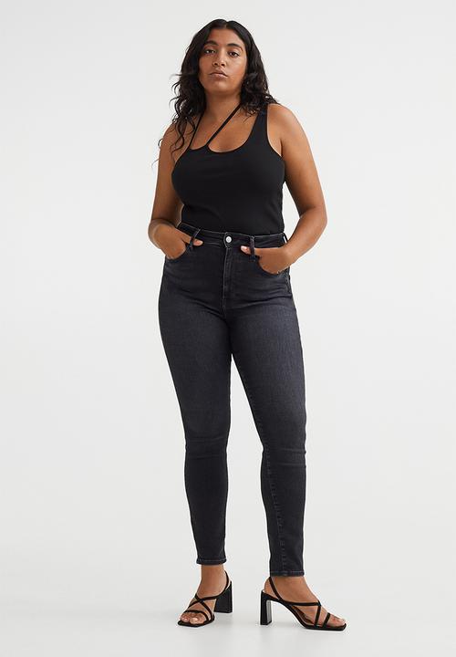 H&M - True to you skinny high jeans - black