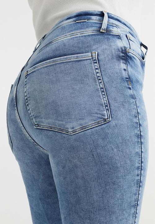 H&M - True to you skinny high jeans - light denim blue