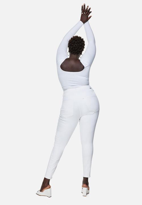 H&M - True to you skinny high jeans - white