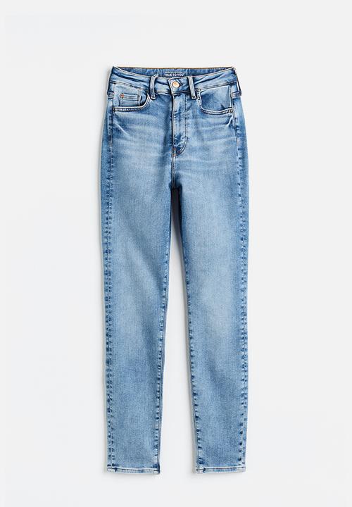H&M - True to you skinny high jeans - light denim blue