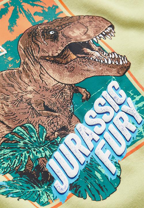 H&M - Oversized printed sweatshirt - light green/jurassic world