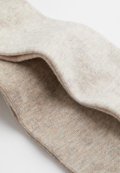 H&M - 2-Pack tights - beige marl