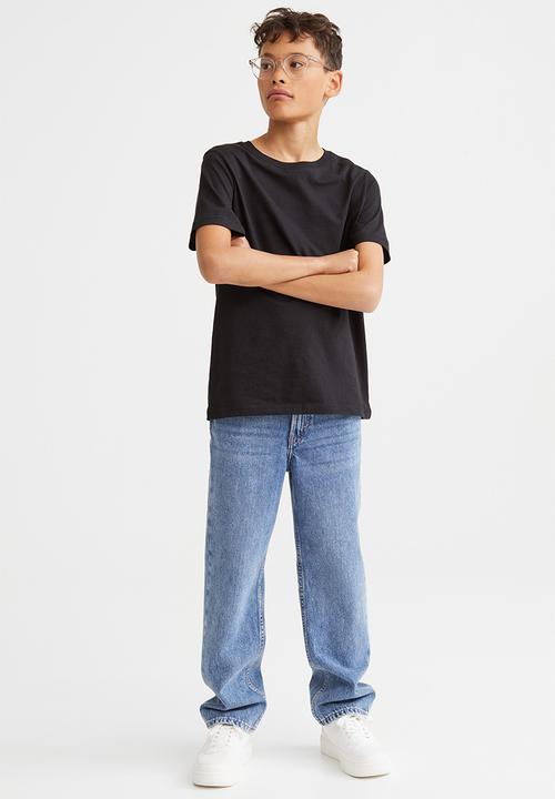 H&M - 3-pack T-shirts - black/dark khaki green